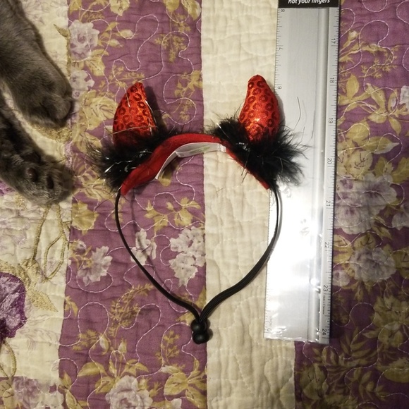 Cat Devil Horns Costume Kitty Halloween - Picture 3 of 4
